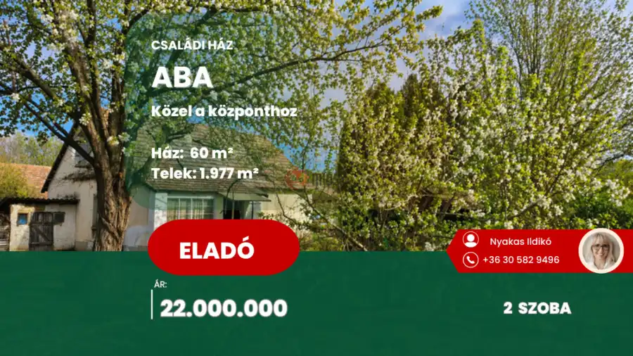 eladó családi ház, Aba