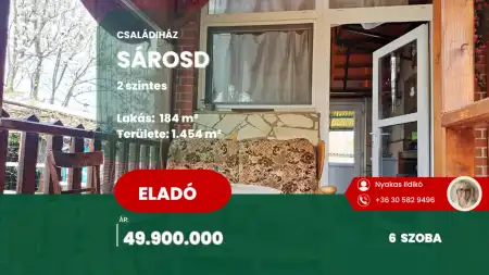 eladó családi ház, Sárosd