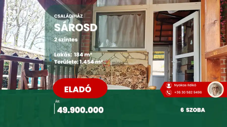 eladó családi ház, Sárosd