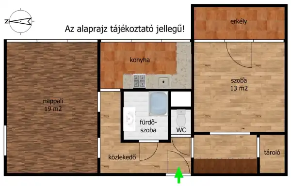 Eladó panellakás, Eger 2 szoba 58 m² 43.5 M Ft