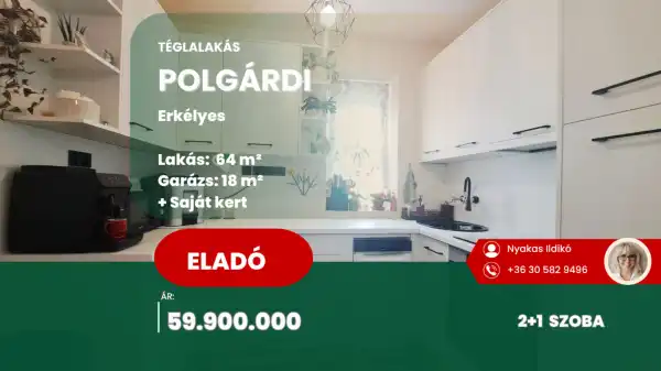 Eladó téglalakás, Polgárdi 2+1 szoba 64 m² 59.9 M Ft