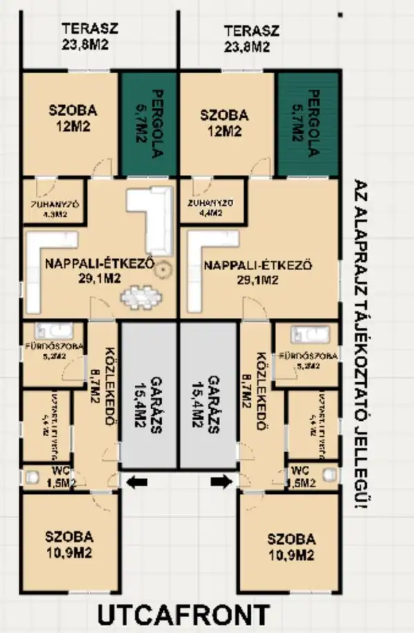 Eladó új építésű ikerház, Mórahalom 3 szoba 90 m² 72.6 M Ft