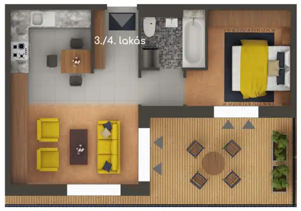 Eladó új építésű téglalakás, Budapest, III. kerület 2 szoba 41 m² 78.936 M Ft