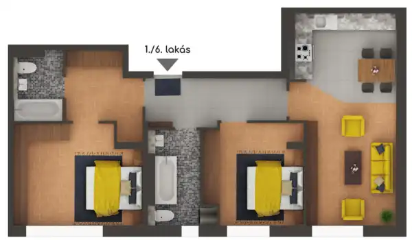 Eladó új építésű téglalakás, Budapest, III. kerület 3 szoba 78 m² 117.015 M Ft