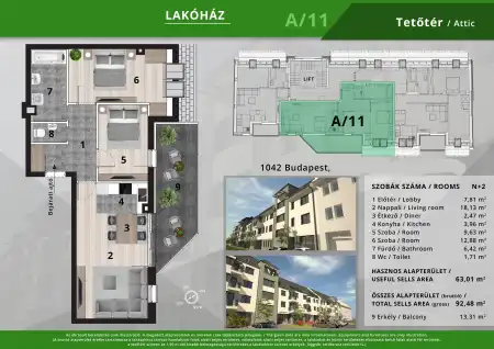 eladó új építésű téglalakás, Budapest, IV. kerület