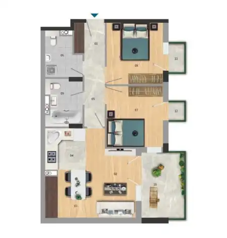 Eladó új építésű téglalakás, Budapest, X. kerület 3 szoba 61 m² 77.8 M Ft