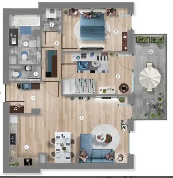 Eladó új építésű téglalakás, Budapest, XIII. kerület 3 szoba 63 m² 113.49 M Ft