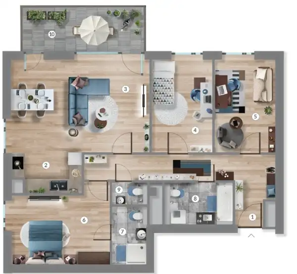 Eladó új építésű téglalakás, Budapest, XIII. kerület 4 szoba 86 m² 151.49 M Ft