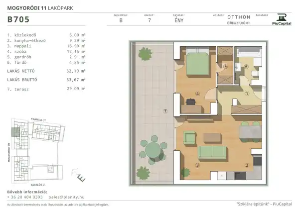 Eladó új építésű téglalakás, Budapest, XIV. kerület 2 szoba 52 m² 112.57 M Ft