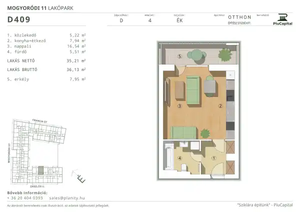 Eladó új építésű téglalakás, Budapest, XIV. kerület 1 szoba 35 m² 74.27 M Ft