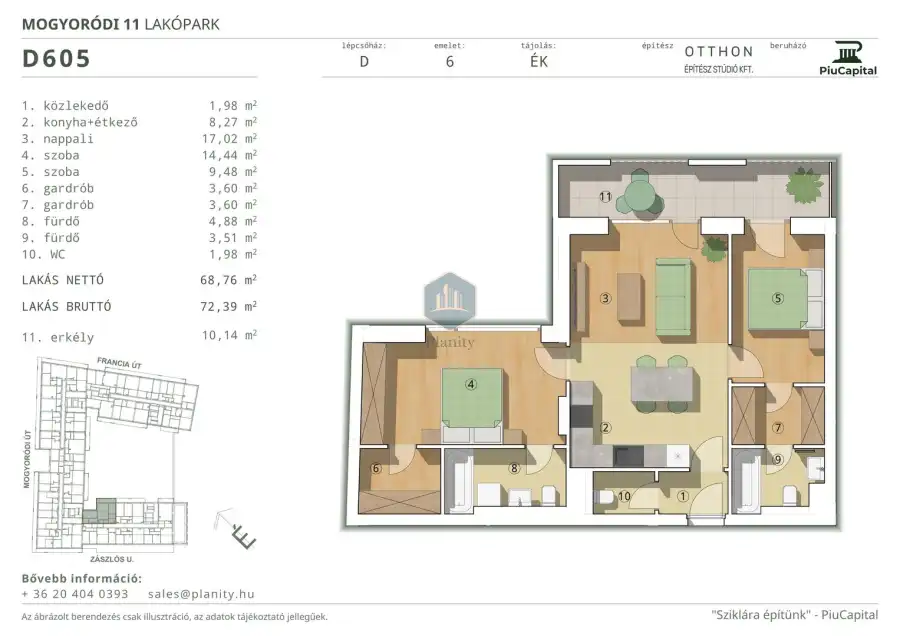 eladó új építésű téglalakás, Budapest, XIV. kerület