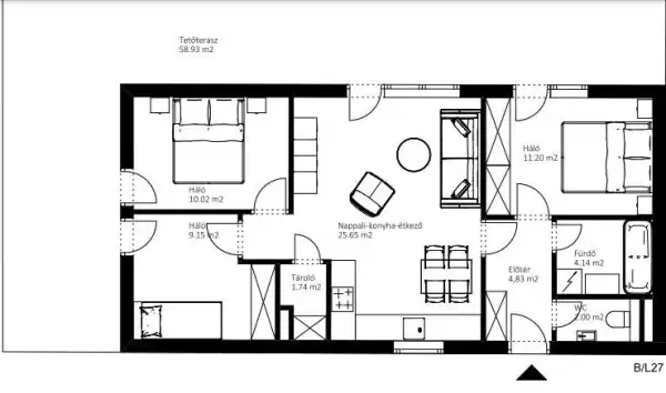 Eladó új építésű téglalakás, Tatabánya 4 szoba 118 m² 92.25 M Ft